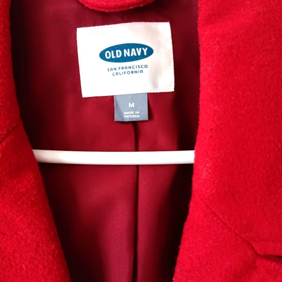 Women's red pea coat size M - Picture 2 of 3